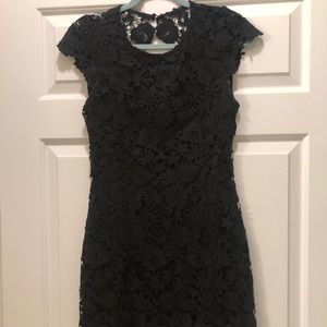 Black Lulu’s Romance Language backless dress